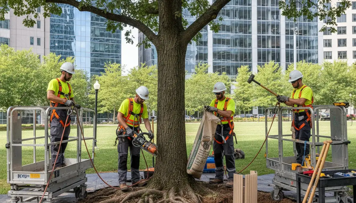 West Palm Beach arborist providing root protection service for healthy trees in FL