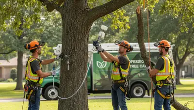 West Palm Beach arborist treating diseased tree for fungus, decay, and decline