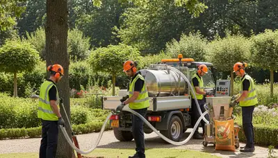 West Palm Beach arborist fertilizing a tree to support healthy growth and care