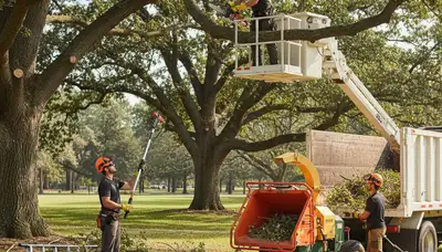 West Palm Beach arborist pruning trees for safer, healthier landscape maintenance