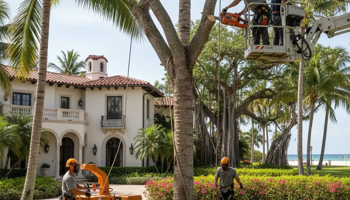 West Palm Beach, FL tree service crew removing a tree for safe, professional property care