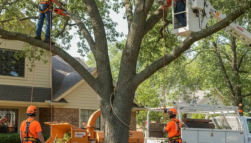West Palm Beach, FL tree trimming crew shaping trees for safer, healthier yards